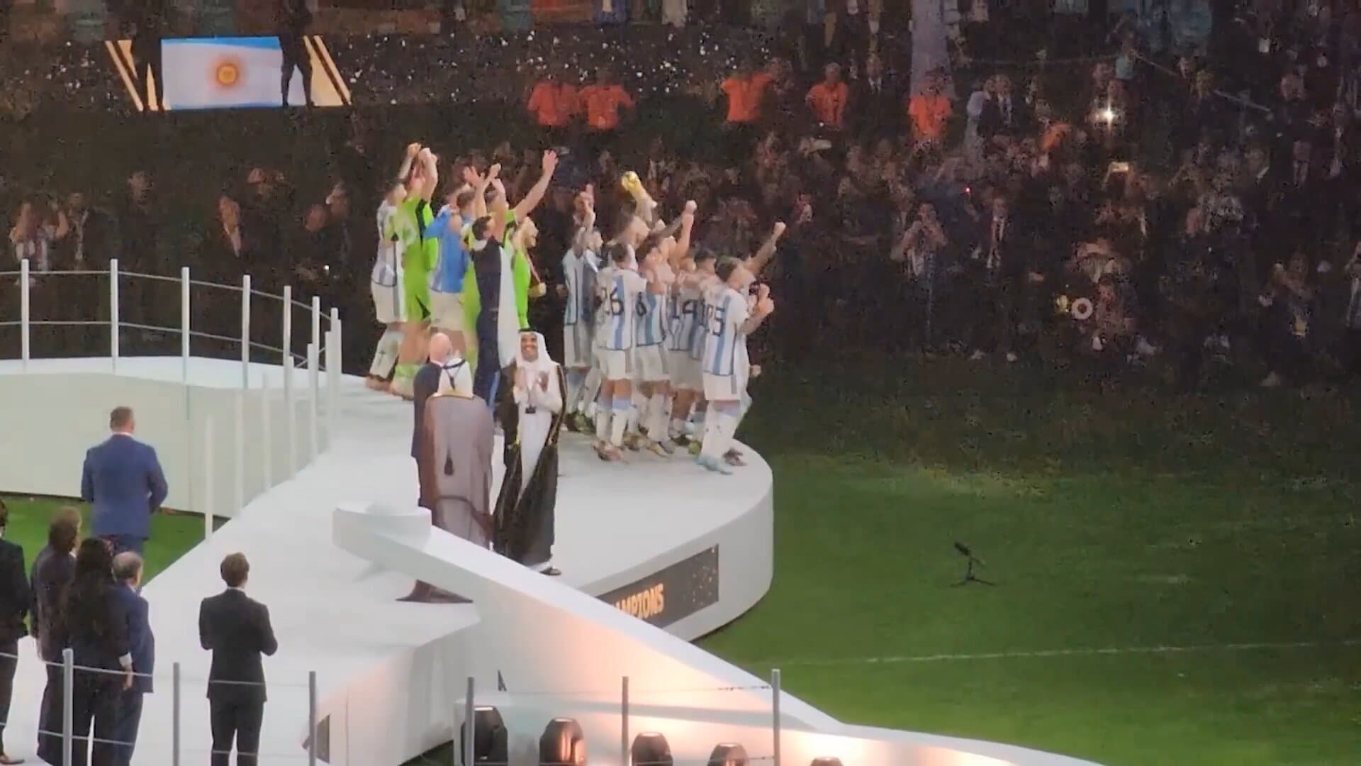 Argentina lifting the World Cup